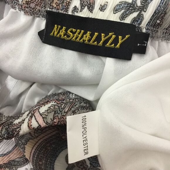 Paisley maxi tiered skirt fairy fairycore hippie boho elastic waist 28” size L - Picture 6 of 6